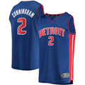 Choea D.Pistons #2 Cade Cunningham  Blue 2021 Draft First Round Pick Fast Break Replica Jerseys - Icon Edition