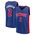 Choea D.Pistons #2 Cade Cunningham  Blue Fast Break Replica Player Jerseys - Icon Edition