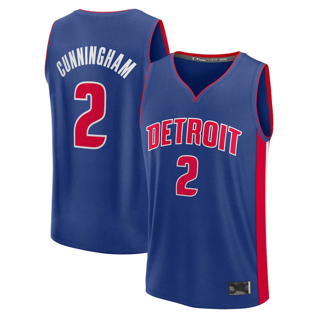 Choea D.Pistons #2 Cade Cunningham  Blue Fast Break Replica Player Jerseys - Icon Edition