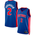 Choea D.Pistons #2 Cade Cunningham Blue Swingman Jerseys - Icon Edition