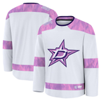 Choea D.Stars White 2024 Hockey Fights Cancer Practice Jerseys