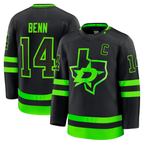 Choea D.Stars #14 Jamie Benn Black Alternate Premium Jerseys