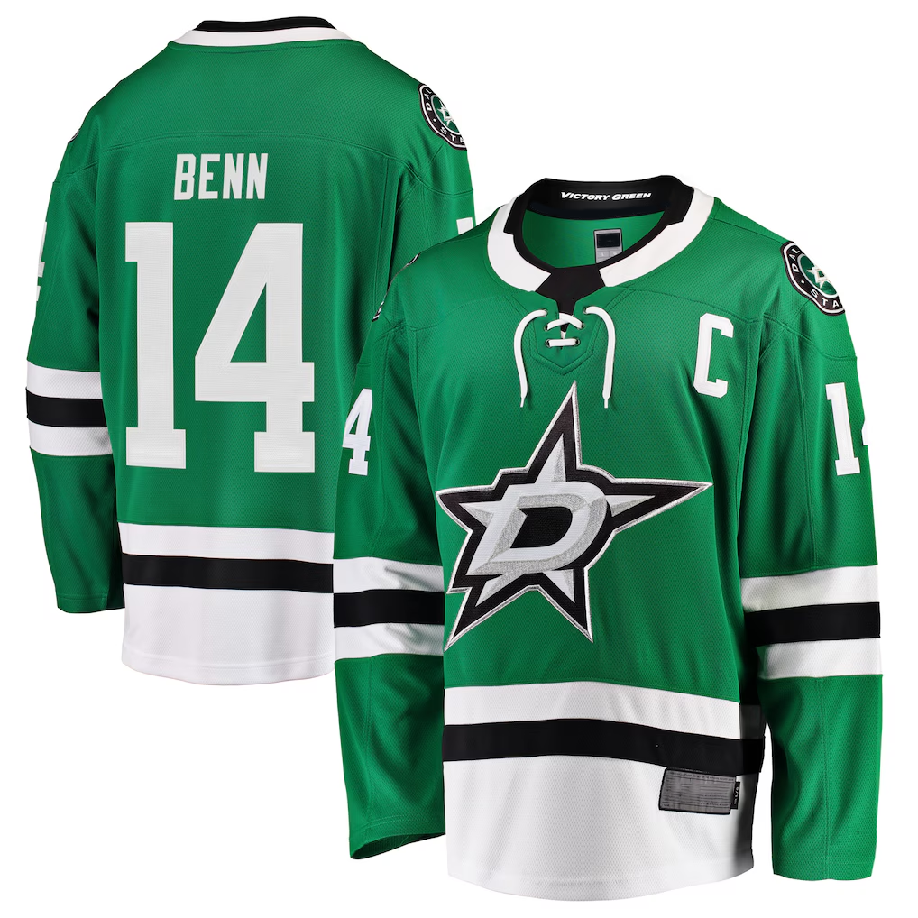 Choea D.Stars #14 Jamie Benn Green Breakaway Player Jerseys