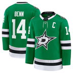 Choea D.Stars #14 Jamie Benn Kelly Green Home Premium Jerseys