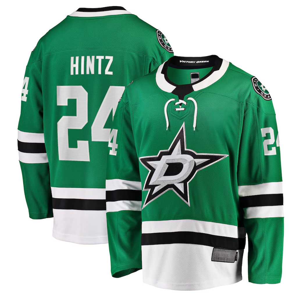Choea D.Stars #24 Roope Hintz Kelly Green Home Breakaway Player Jerseys