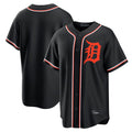 Choea D.Tigers Black Fashion Out Home Game Blank Player Stitched Jerseys