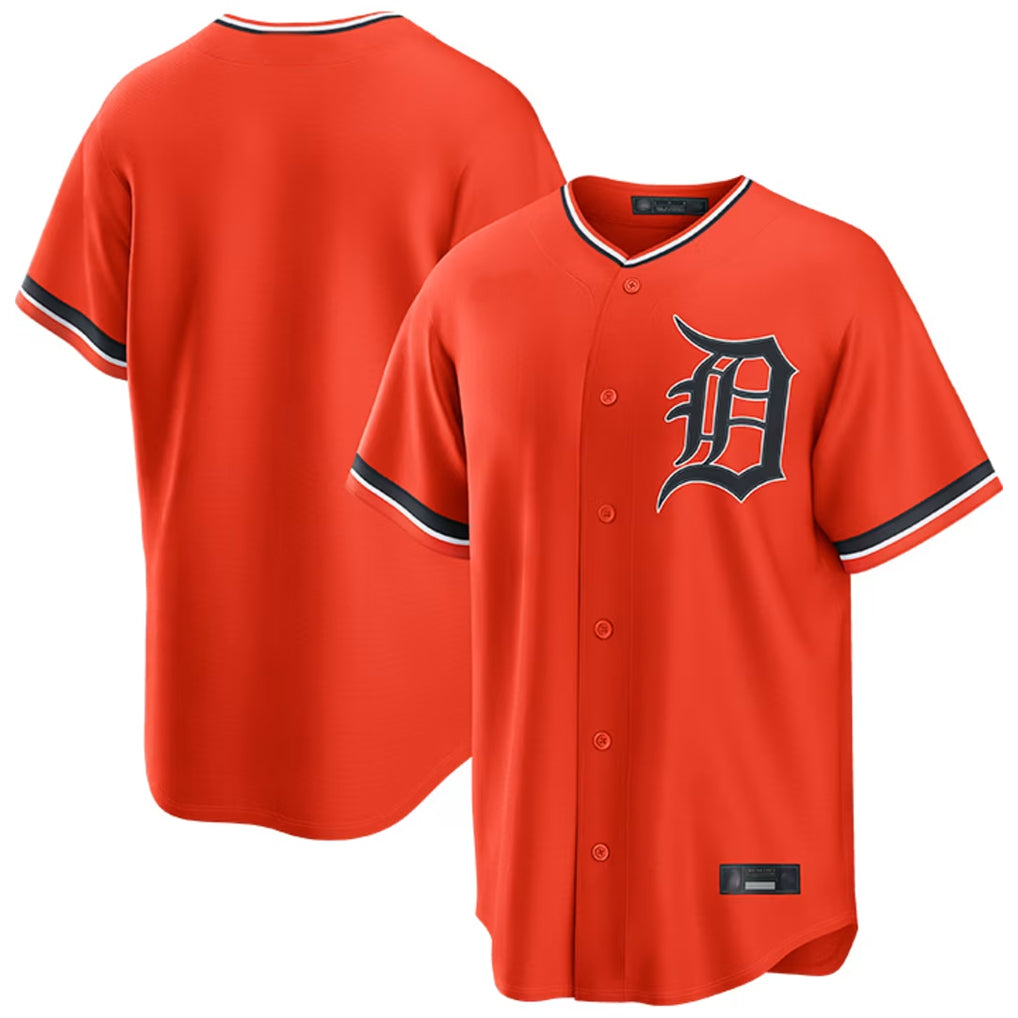 Choea D.Tigers Orange Home Game Blank Player Stitched Jerseys