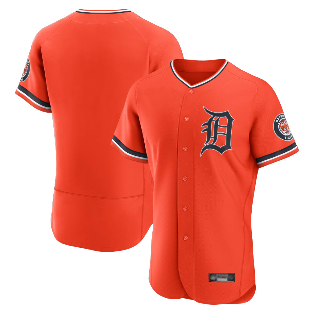Choea D.Tigers Orange Limited Elite Home Blank Player Stitched Jerseys