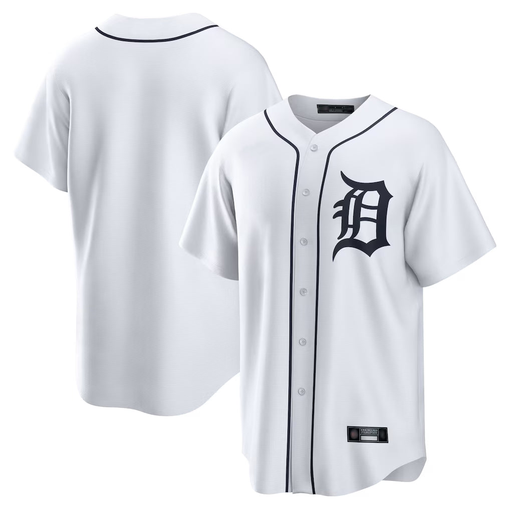 Choea D.Tigers White Home Game Blank Player Stitched Jerseys