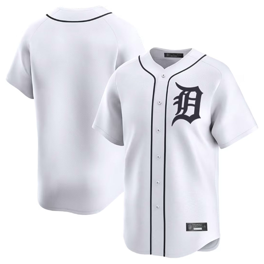 Choea D.Tigers White Home Limited Blank Player Stitched Jerseys