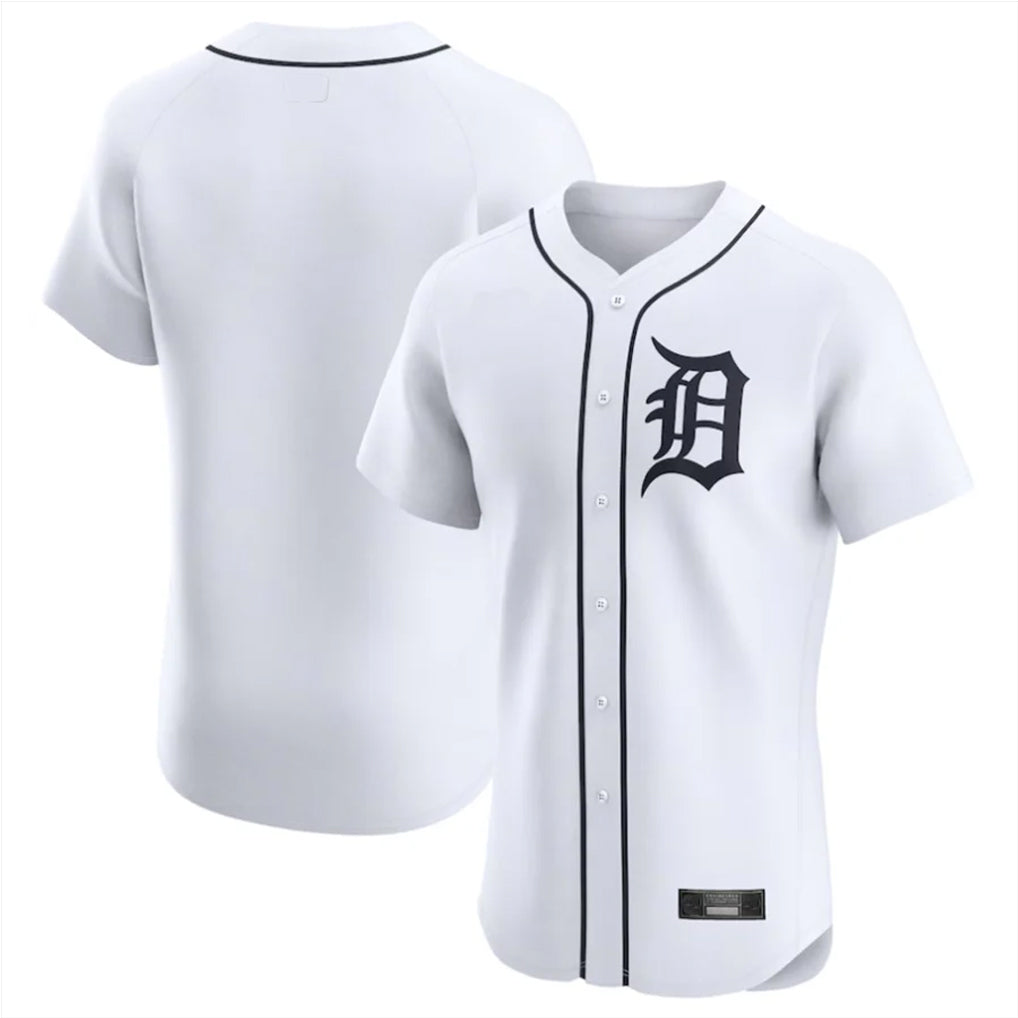 Choea D.Tigers White Limited Elite Home Blank Player Stitched Jerseys
