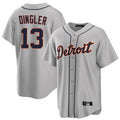 Choea D.Tigers #13 Dillon Dingler Player Gray Home Game Stitched Jerseys