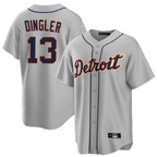 Choea D.Tigers #13 Dillon Dingler Player Gray Home Game Stitched Jerseys