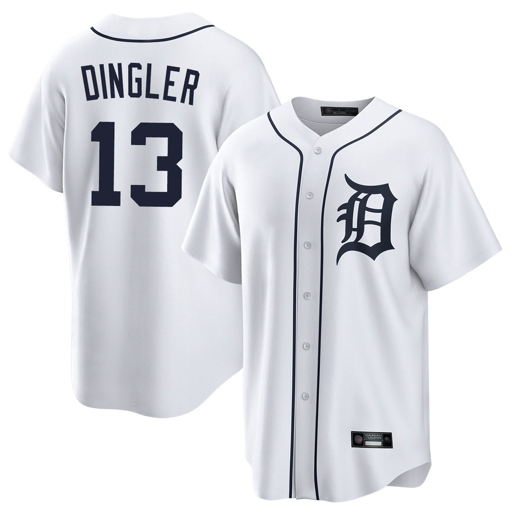 Choea D.Tigers #13 Dillon Dingler Player White Home Game Stitched Jerseys
