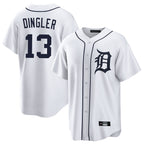 Choea D.Tigers #13 Dillon Dingler Player White Home Game Stitched Jerseys