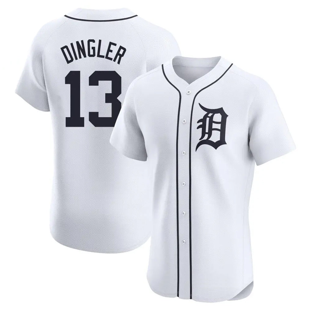 Choea D.Tigers #13 Dillon Dingler Player White Limited Elite Home Stitched Jerseys