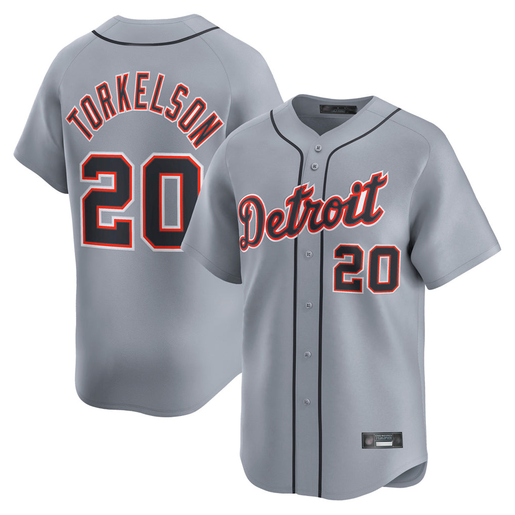 Choea D.Tigers #20 Spencer Torkelson Player Gray Home Limited Stitched Jerseys