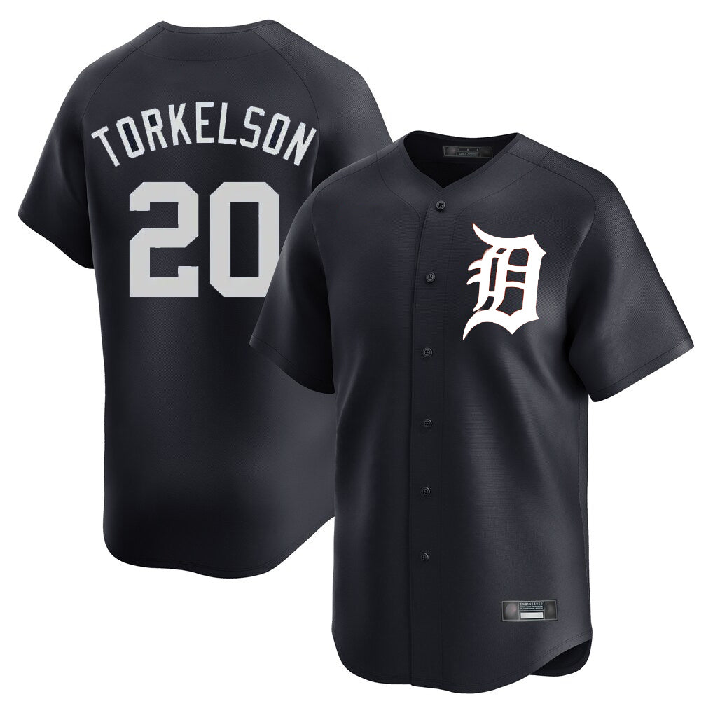 Choea D.Tigers #20 Spencer Torkelson Player Navy Home Limited Game Stitched Jerseys