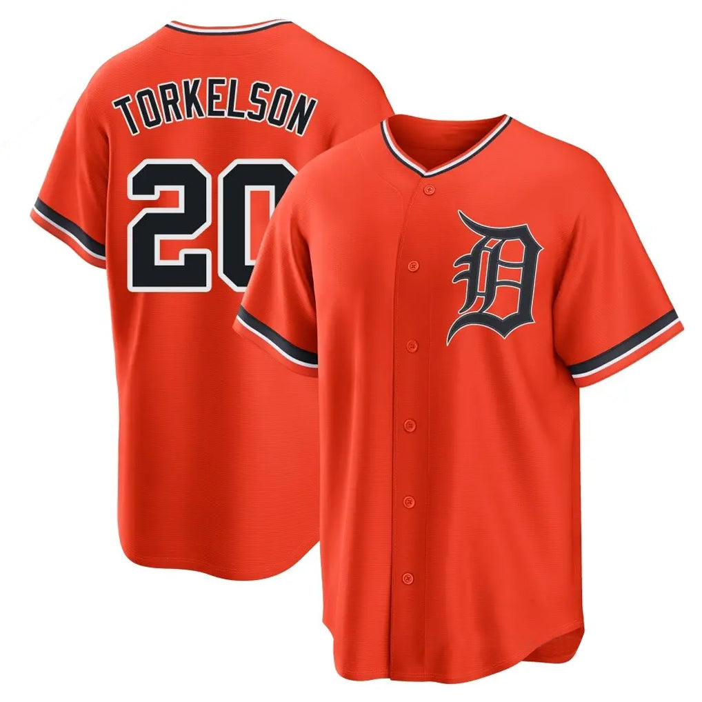 Choea D.Tigers #20 Spencer Torkelson Player Orange Home Game Stitched Jerseys