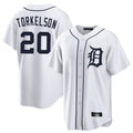 Choea D.Tigers #20 Spencer Torkelson Player White Home Game Stitched Jerseys
