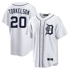 Choea D.Tigers #20 Spencer Torkelson Player White Home Game Stitched Jerseys