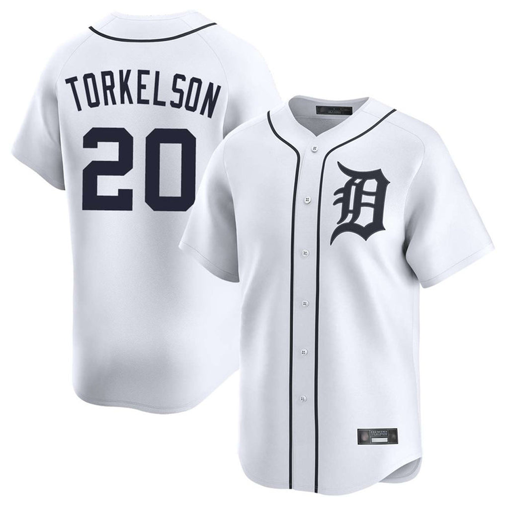 Choea D.Tigers #20 Spencer Torkelson Player White Home Limited Stitched Jerseys