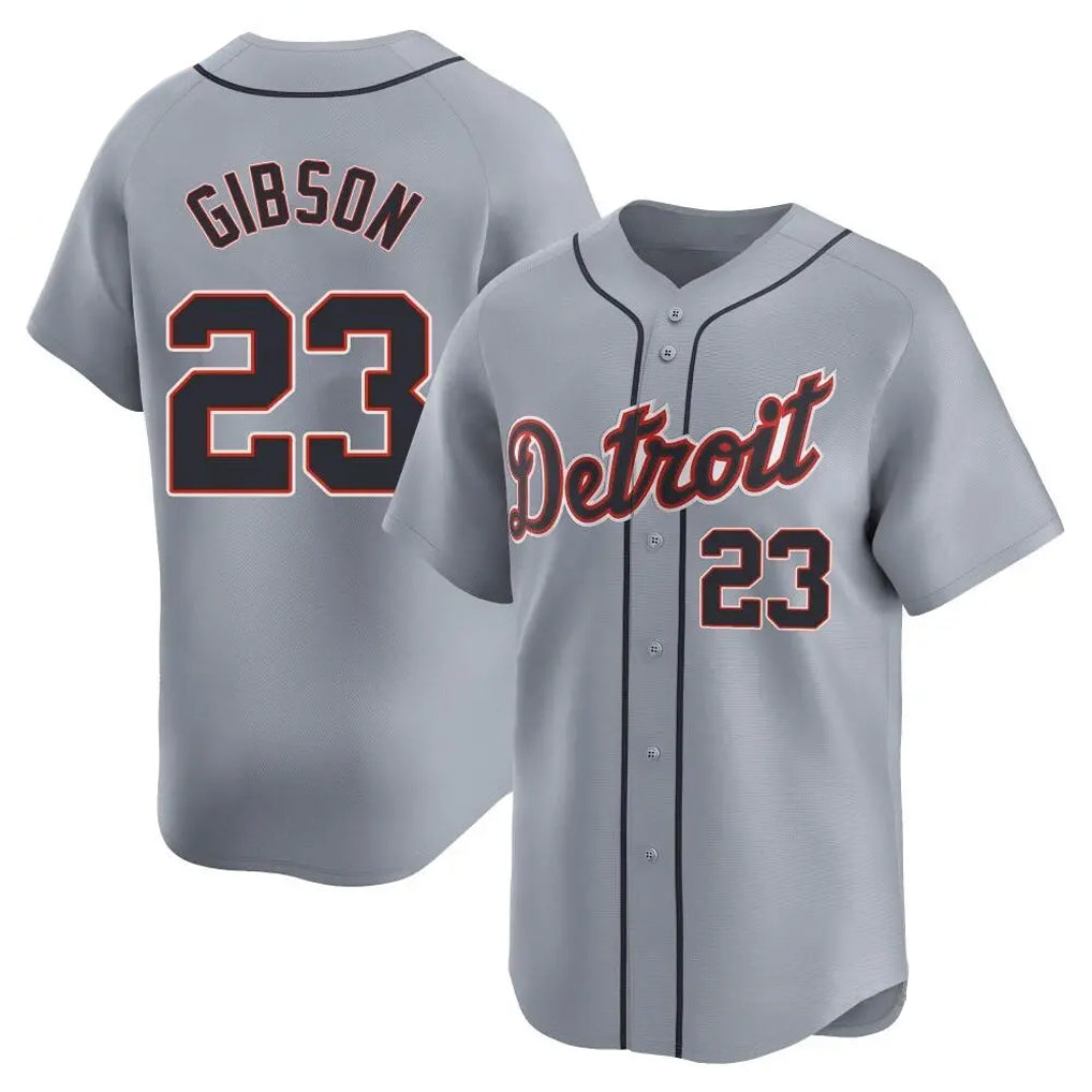 Choea D.Tigers #23 Kirk Gibson Player Gray Home Limited Stitched Jerseys