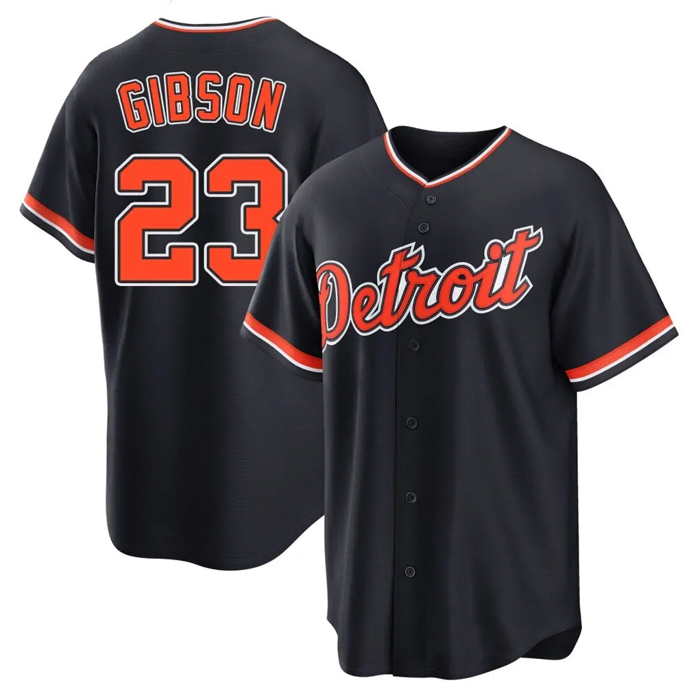 Choea D.Tigers #23 Kirk Gibson Player Navy Home Game Stitched Jerseys