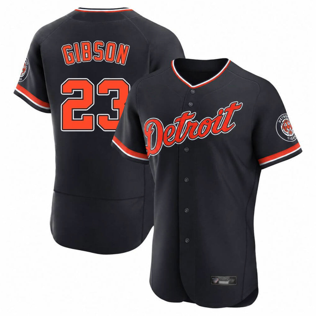 Choea D.Tigers #23 Kirk Gibson Player Navy Limited Elite Home Game Stitched Jerseys