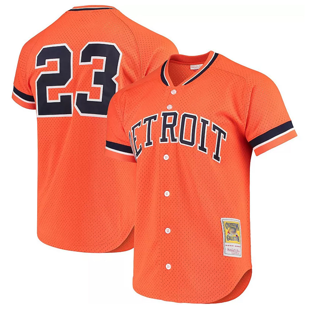 Choea D.Tigers #23 Kirk Gibson Player Orange DMitchell & Ness Cooperstown Collection Batting Limited Stitched Jerseys
