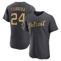 Choea D.Tigers #24 Miguel Cabrera Player Charcoal All-Star Limited Elite Home Stitched Jerseys