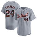 Choea D.Tigers #24 Miguel Cabrera Player Gray Home Limited Stitched Jerseys