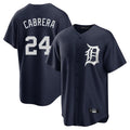 Choea D.Tigers #24 Miguel Cabrera Player Navy Game Home Stitched Jerseys
