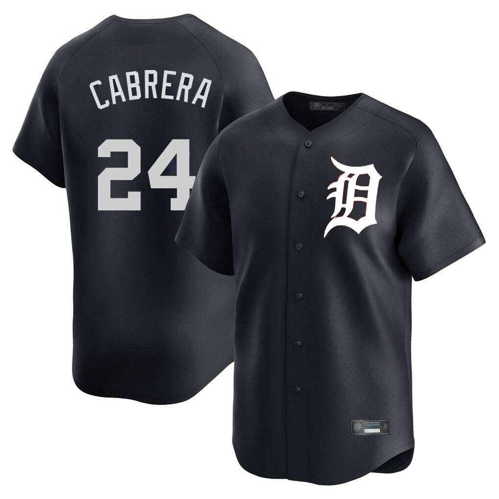 Choea D.Tigers #24 Miguel Cabrera Player Navy Home Limited Game Stitched Jerseys