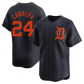 Choea D.Tigers #24 Miguel Cabrera Player Navy Home Limited Stitched Jerseys