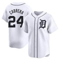 Choea D.Tigers #24 Miguel Cabrera Player White Home Limited Stitched Jerseys