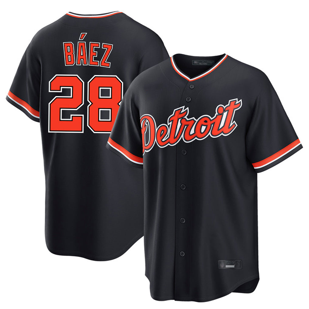 Choea D.Tigers #28 Javier B¡§¡éez Player Navy Home Game Stitched Jerseys