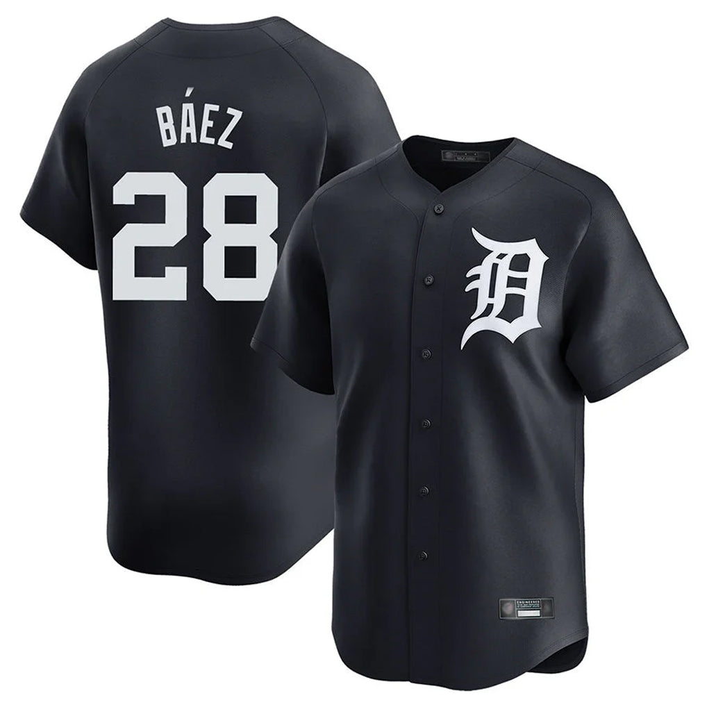 Choea D.Tigers #28 Javier B¡§¡éez Player Navy Home Limited Game Stitched Jerseys