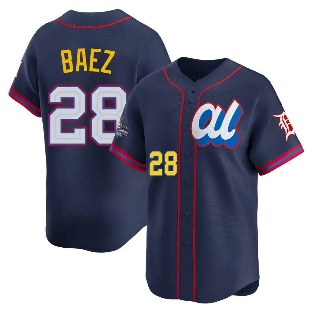 Choea D.Tigers #28 Javier B¡§¡éez Player Navy Limited American League All-Star Edition Stitched Jerseys