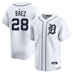 Choea D.Tigers #28 Javier B¡§¡éez Player White Home Limited Stitched Jerseys
