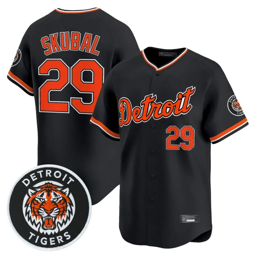 Choea D.Tigers #29 Tarik Skubal Player Black Limited Home Stitched Jerseys