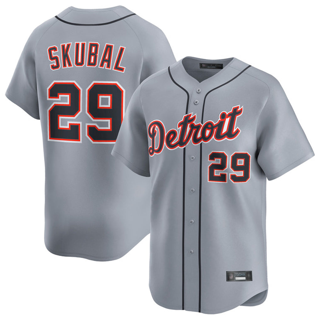 Choea D.Tigers #29 Tarik Skubal Player Gray Home Limited Stitched Jerseys