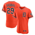 Choea D.Tigers #29 Tarik Skubal Player Orange Limited Elite Home Stitched Jerseys