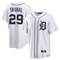 Choea D.Tigers #29 Tarik Skubal Player White Home Game Stitched Jerseys