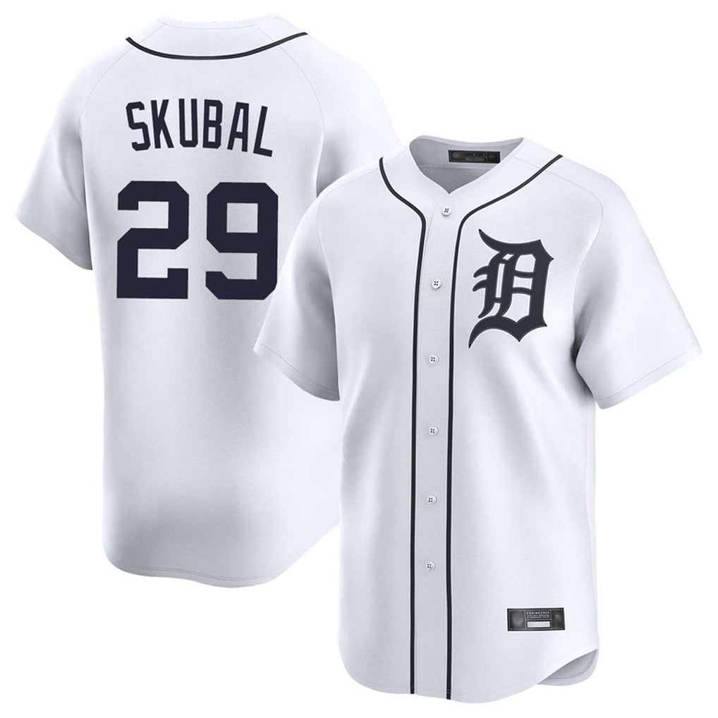 Choea D.Tigers #29 Tarik Skubal Player White Home Limited Stitched Jerseys