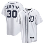 Choea D.Tigers #30 Kerry Carpenter Player White Home Game Stitched Jerseys