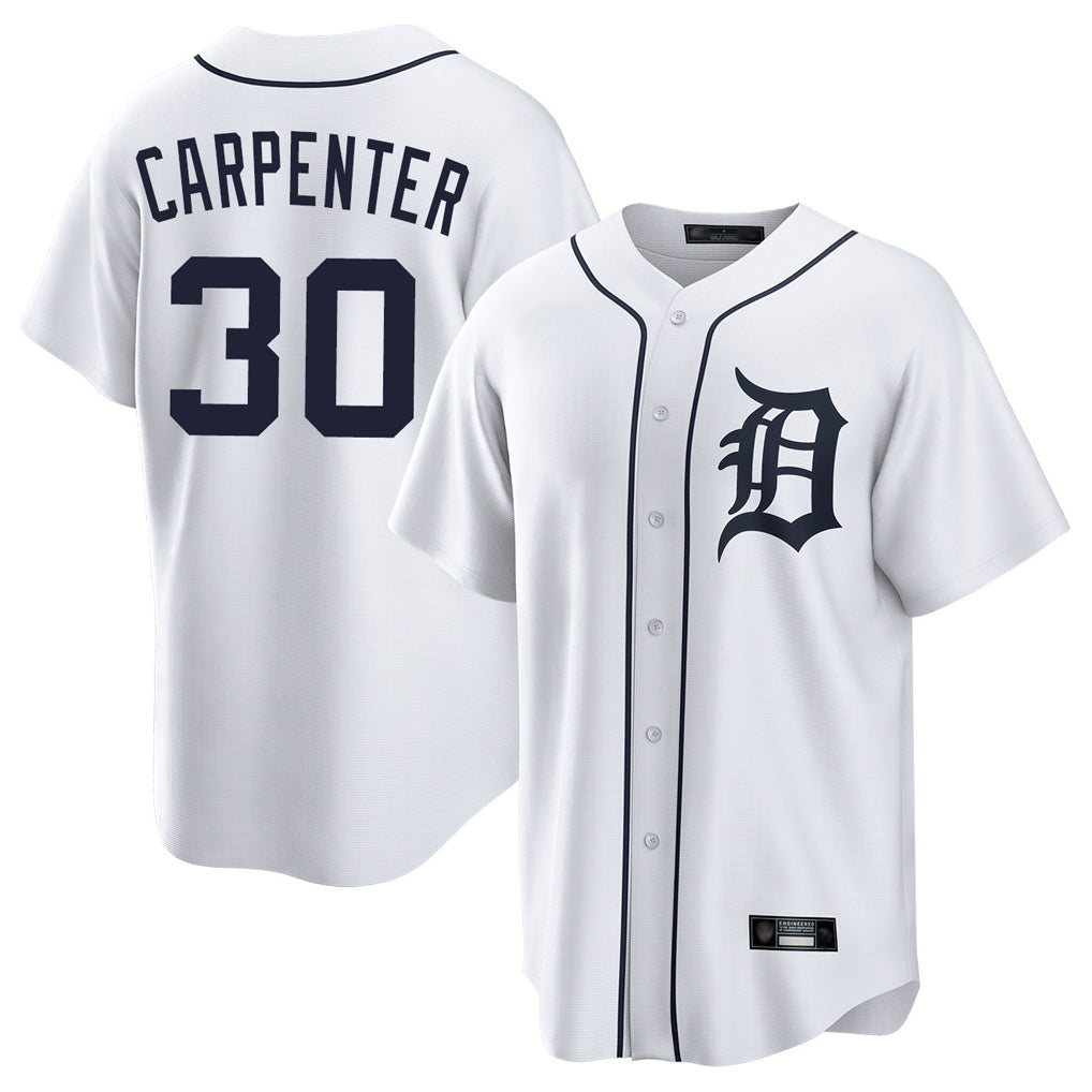 Choea D.Tigers #30 Kerry Carpenter Player White Home Game Stitched Jerseys