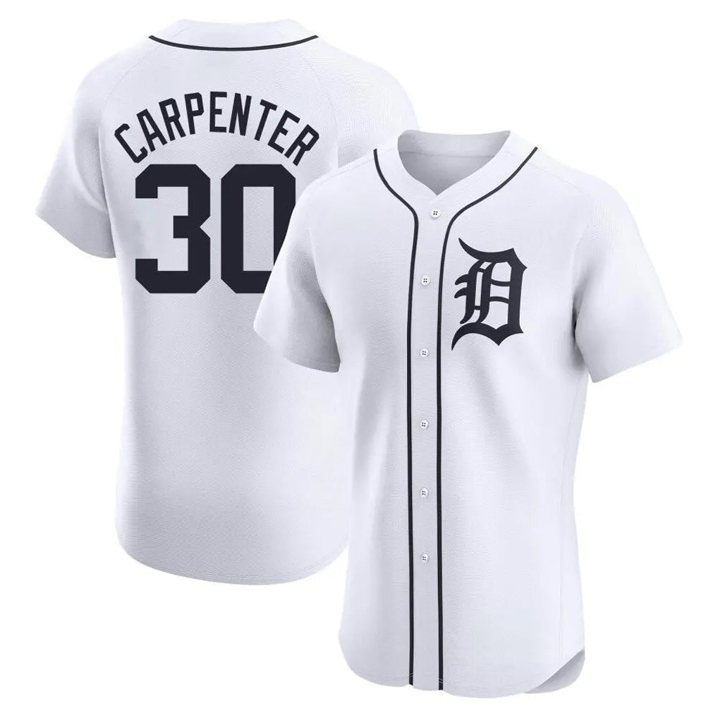 Choea D.Tigers #30 Kerry Carpenter Player White Limited Elite Home Stitched Jerseys