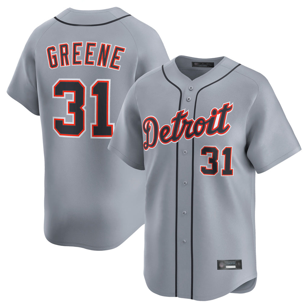 Choea D.Tigers #31 Riley Greene Player Gray Home Limited Stitched Jerseys