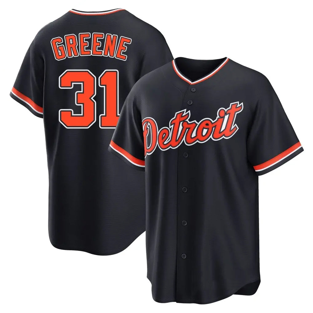 Choea D.Tigers #31 Riley Greene Player Navy Home Game Stitched Jerseys
